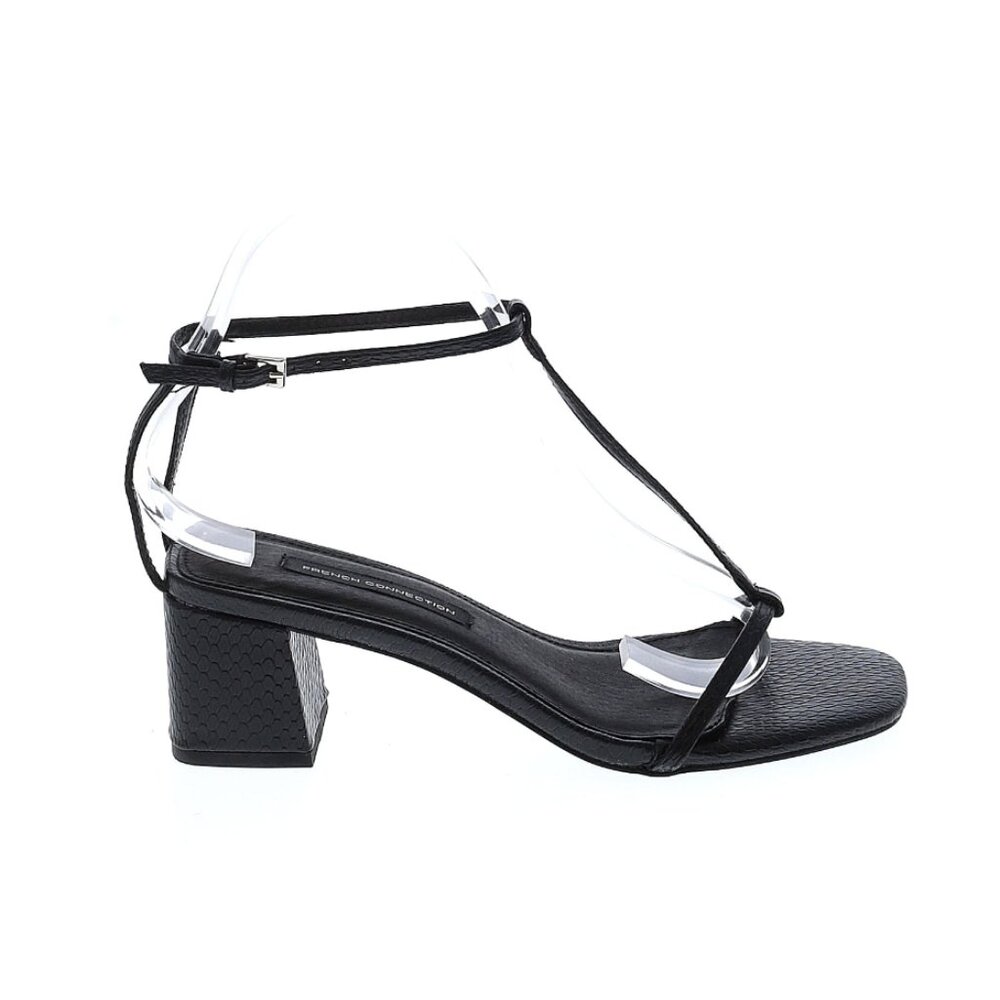 French Connection • T Strap Snake Print Heels